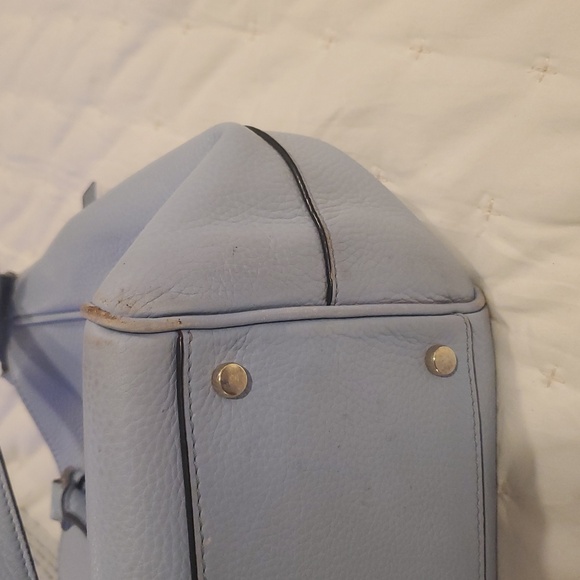 Kate Spade Mulberry Street Leighann Light Blue Leather Tote    14”x10” - Picture 16 of 17